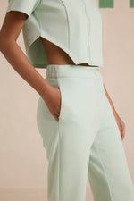 Spruce Slit Pants - Cool Matcha