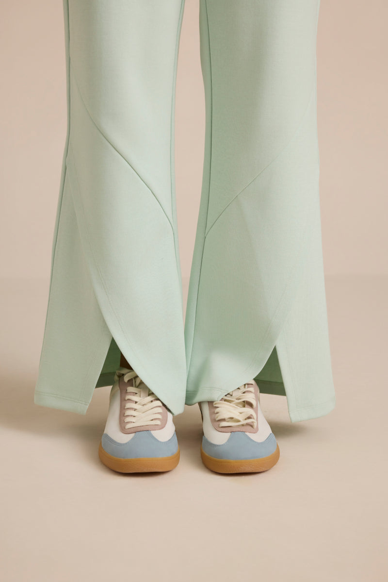 Spruce Slit Pants - Cool Matcha