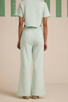 Spruce Slit Pants - Cool Matcha