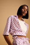 Checkmate Vibe Top - Lavender