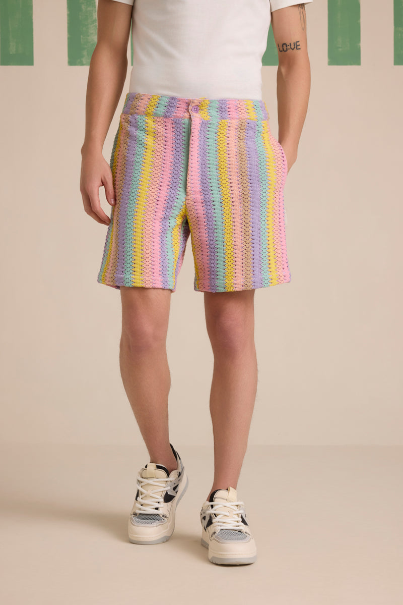 Kaleido Stripes Crochet Co-ord Set