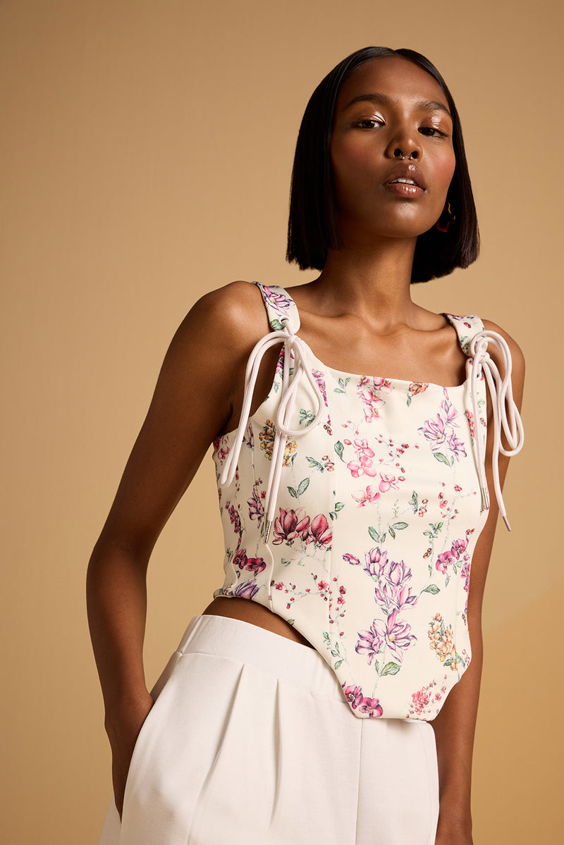 Floral Temptation Corset Top