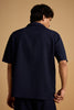 Textured Terrain Shirt - Navy Blue