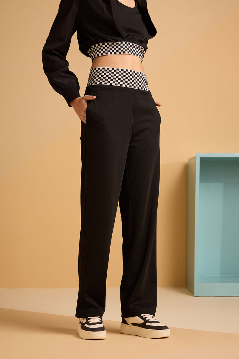 Gro-ove in Grid Pants- Black