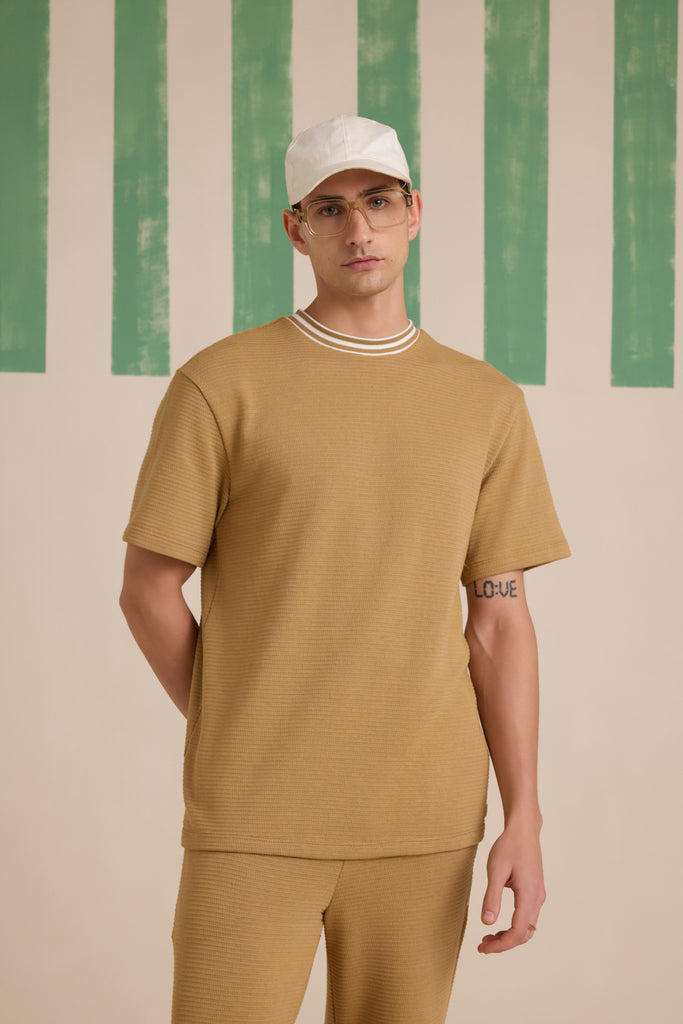 Oat Grain Textured Tshirt