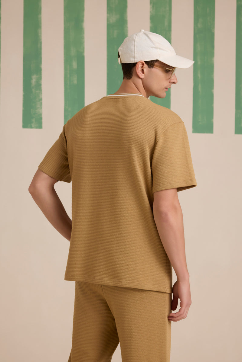 Oat Grain Textured Tshirt