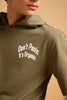 Don't PANIC , It's ORGANIC Hoodie Tee - Green Fig