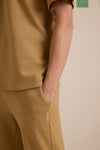 Grainy Textured Relaxed Pants