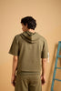 Don't PANIC , It's ORGANIC Hoodie Tee - Green Fig