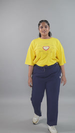 It’s all comfy Oversized Tee Yellow Dandelin